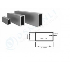 Alüminyum Kutu Profil 56mm X 110mm Et Kalınlık 2mm